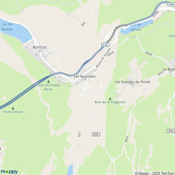 Plan Les Neyrolles carte de Les Neyrolles (01130) et infos pratiques